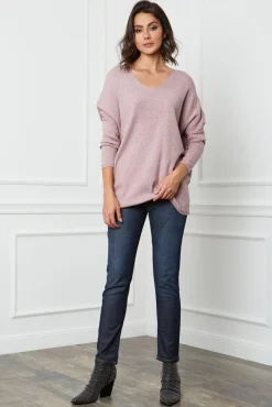 Femme Fleur de cachemire Pull Laurence Rose