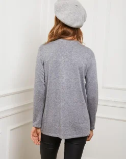 Sale Fleur de cachemire Pull Laury gris