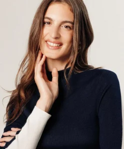 Outlet Rodier Pull Liesse double face bleu nuit