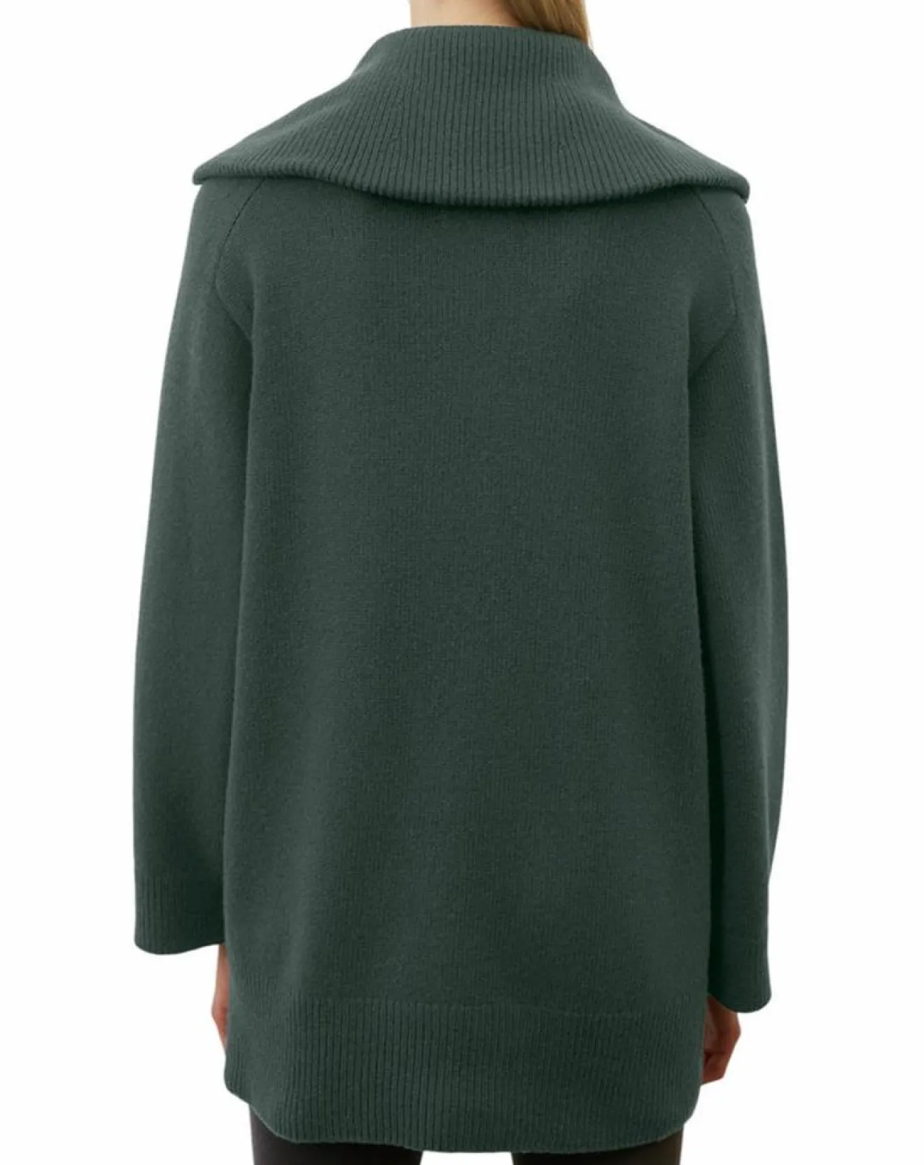 Online Marc O'Polo Pull long en Laine mélangé vert foncé