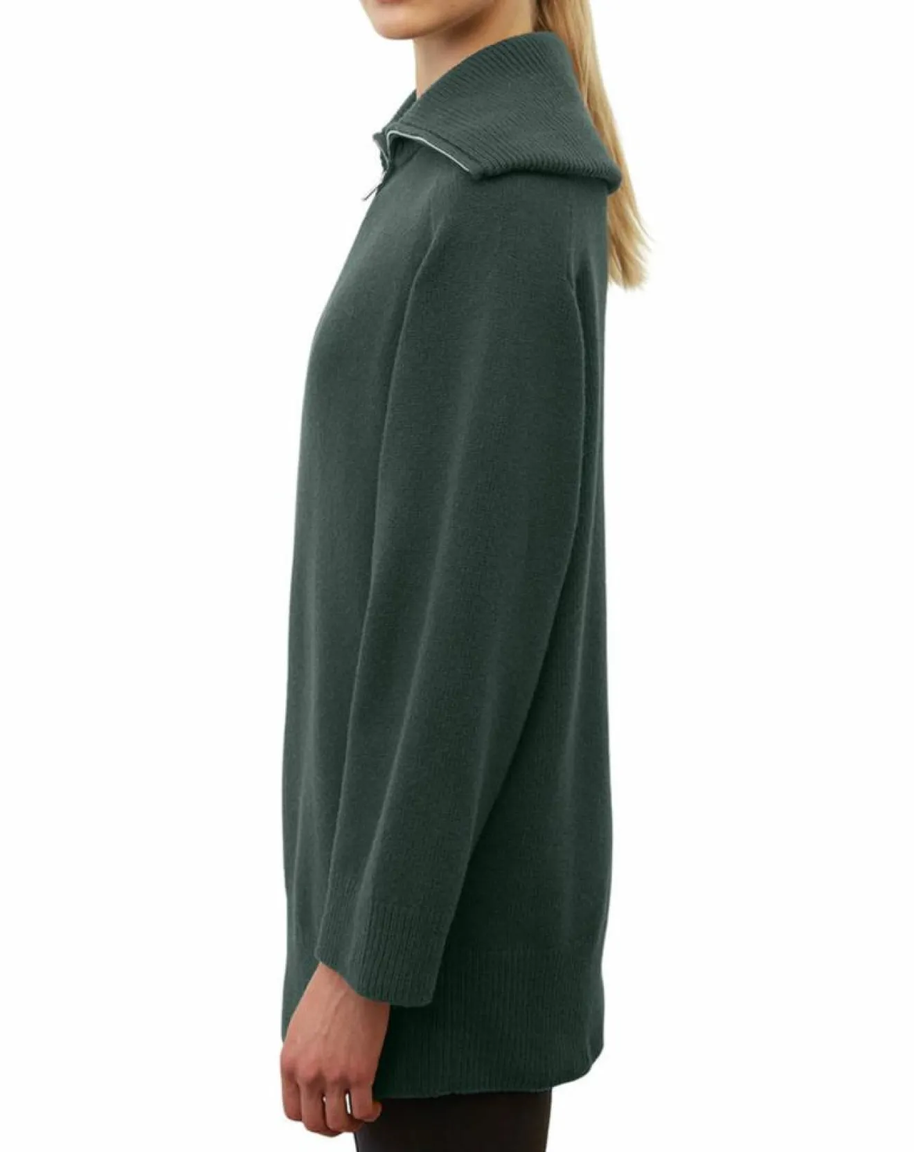 Online Marc O'Polo Pull long en Laine mélangé vert foncé