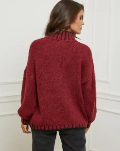 Femme L'Armoire de Suzette Pull Lou bordeaux