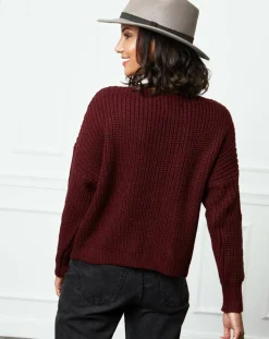 Clearance L'Armoire de Suzette Pull Louise bordeaux