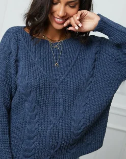 L'Armoire de Suzette Pull Louise indigo