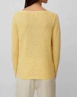 Sale Marc O'Polo Pull maille 100% Lin jaune