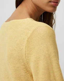 Sale Marc O'Polo Pull maille 100% Lin jaune