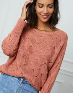 Outlet L'Armoire de Suzette Pull Marie saumon