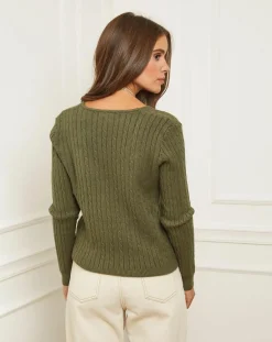 Femme Soft Cashmere Pull Marta kaki