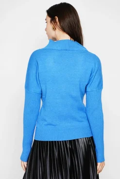 Femme Cachemire & Jo Pull Mathilde azur