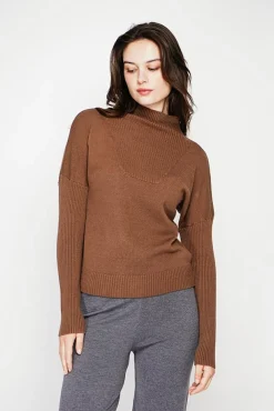Femme Cachemire & Jo Pull Mathilde marron