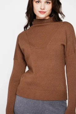 Femme Cachemire & Jo Pull Mathilde marron