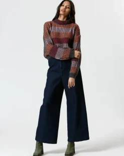 Femme The Korner Pull Mia rouge/orange