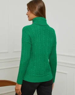 Femme Soft Cashmere Pull Mila vert