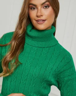 Femme Soft Cashmere Pull Mila vert