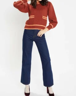 Femme Manoush Pull Mouline chocolat