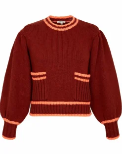 Femme Manoush Pull Mouline chocolat