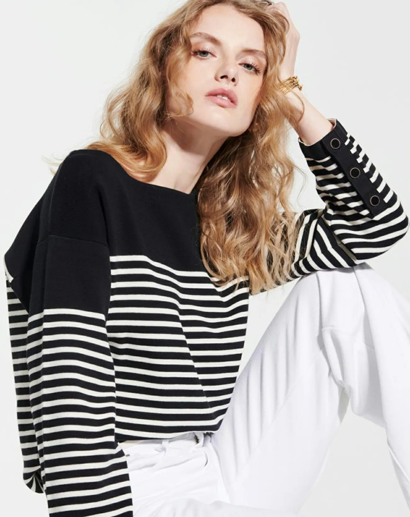 Femme Zapa Pull Nautical rayures