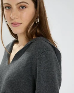 Femme Zapa Pull Nilim gris chiné