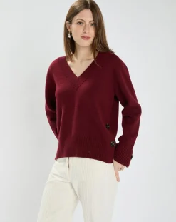 Femme Zapa Pull Nin bordeaux