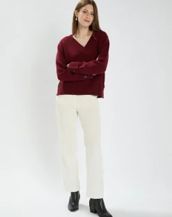 Femme Zapa Pull Nin bordeaux