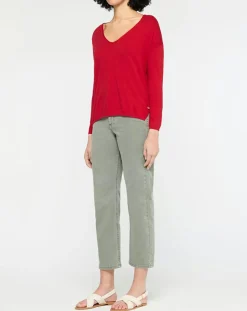 Femme Yerse Pull O-Bondi rouge
