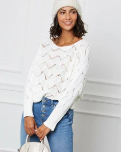 Femme L'Armoire de Suzette Pull Olivia blanc