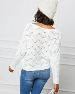 Femme L'Armoire de Suzette Pull Olivia blanc