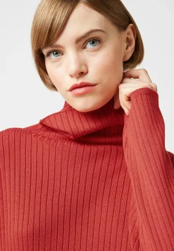 Discount Rodier Pull Ornella large col roulé orange rouille