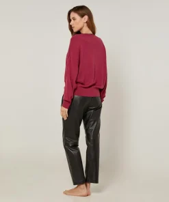 New Rodier Pull Petronille en Laine mélangée rouge grenat