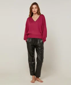 New Rodier Pull Petronille en Laine mélangée rouge grenat