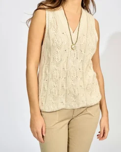 Sale Lauren Vidal Pull Pollen crème