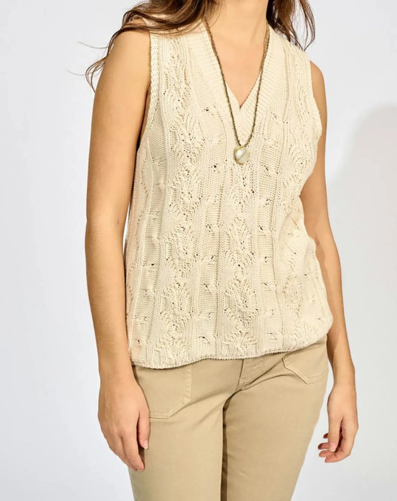 Sale Lauren Vidal Pull Pollen crème