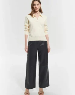 Femme Zapa Pull Polo ecru