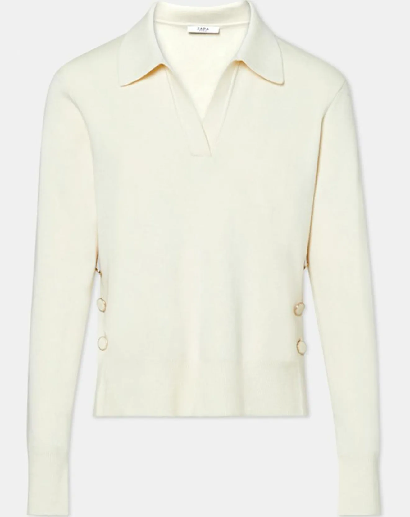Femme Zapa Pull Polo ecru