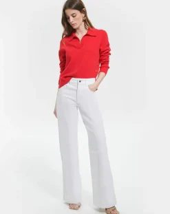 Femme Zapa Pull Polo rouge