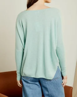 New Miss Cashmere Pull poncho 100% Cachemire Elisabeth Col rond amande