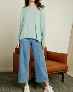 New Miss Cashmere Pull poncho 100% Cachemire Elisabeth Col rond amande