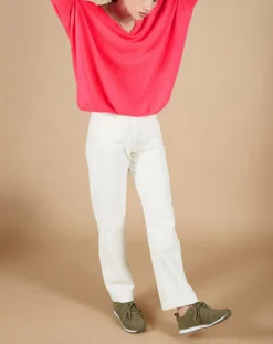 Femme Cashmere Tribu Pull poncho 100% Cachemire Emma col V rose fluo