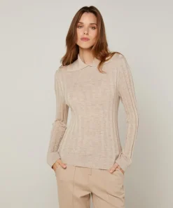 Femme Rodier Pull Raymonde en Laine mélangée beige