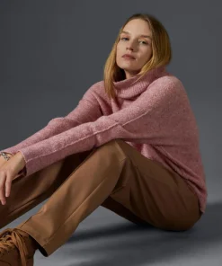 Femme Rodier Pull Romi col amovible bois de rose