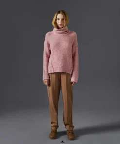 Femme Rodier Pull Romi col amovible bois de rose