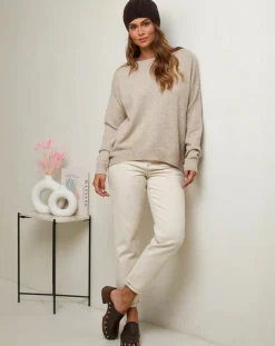 Sale Soft Cashmere Pull Rose beige