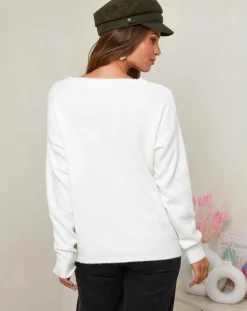 Soft Cashmere Pull Rose écru