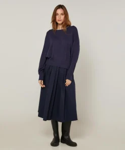 Femme Rodier Pull Roxane 100% Laine mélangée bleu denim