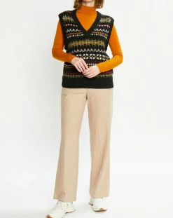 Femme Scotch & Soda Pull sans manches col V multicolore