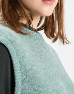 Femme Marc O'Polo Pull sans manches en Laine & Alpaga mélangés vert