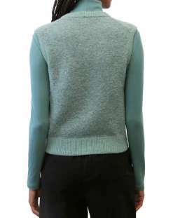 Femme Marc O'Polo Pull sans manches en Laine & Alpaga mélangés vert