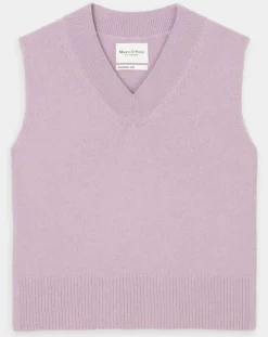 Outlet Marc O'Polo Pull sans manches en Laine mélangée violet clair