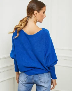 Femme Fleur de cachemire Pull Sarah bleu roi