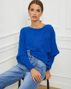 Femme Fleur de cachemire Pull Sarah bleu roi